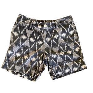 True Grit Boho Tribal Aztec Print 100% Cotton 7.5” Shorts Sz 8